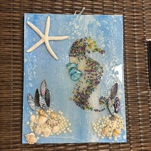Handcrafted shells from the ocean wall decor